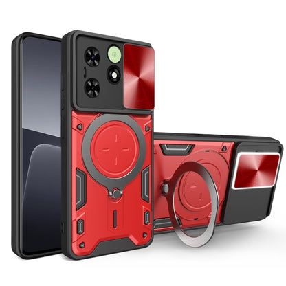 CD Texture Sliding Camshield Magnetic Holder Phone Case, For Tecno Pova 8 5G, For Tecno Spark 50 5G, For Tecno Spark 50 4G, For Tecno Camon 50 Pro 4G, For Tecno Pova 6 Neo 4G, For Tecno Pova 6 4G, For Tecno Camon 30 Pro 5G, For Tecno Camon 30 4G / 5G  ...