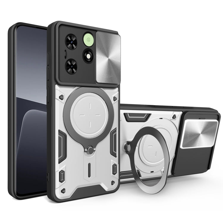 CD Texture Sliding Camshield Magnetic Holder Phone Case, For Tecno Pova 8 5G, For Tecno Spark 50 5G, For Tecno Spark 50 4G, For Tecno Camon 50 Pro 4G, For Tecno Pova 6 Neo 4G, For Tecno Pova 6 4G, For Tecno Camon 30 Pro 5G, For Tecno Camon 30 4G / 5G  ...