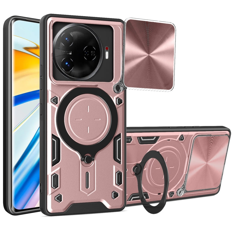 CD Texture Sliding Camshield Magnetic Holder Phone Case, For Tecno Pova 8 5G, For Tecno Spark 50 5G, For Tecno Spark 50 4G, For Tecno Camon 50 Pro 4G, For Tecno Pova 6 Neo 4G, For Tecno Pova 6 4G, For Tecno Camon 30 Pro 5G, For Tecno Camon 30 4G / 5G  ...