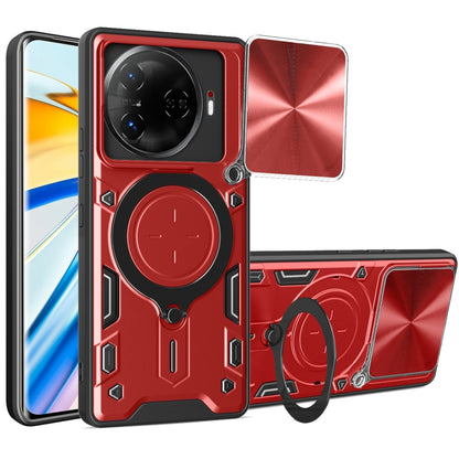 CD Texture Sliding Camshield Magnetic Holder Phone Case, For Tecno Pova 8 5G, For Tecno Spark 50 5G, For Tecno Spark 50 4G, For Tecno Camon 50 Pro 4G, For Tecno Pova 6 Neo 4G, For Tecno Pova 6 4G, For Tecno Camon 30 Pro 5G, For Tecno Camon 30 4G / 5G  ...