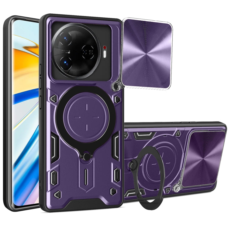 CD Texture Sliding Camshield Magnetic Holder Phone Case, For Tecno Pova 8 5G, For Tecno Spark 50 5G, For Tecno Spark 50 4G, For Tecno Camon 50 Pro 4G, For Tecno Pova 6 Neo 4G, For Tecno Pova 6 4G, For Tecno Camon 30 Pro 5G, For Tecno Camon 30 4G / 5G  ...