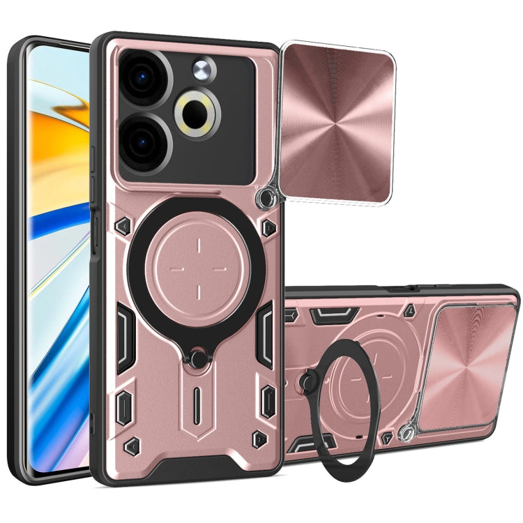 CD Texture Sliding Camshield Magnetic Holder Phone Case, For Tecno Pova 8 5G, For Tecno Spark 50 5G, For Tecno Spark 50 4G, For Tecno Camon 50 Pro 4G, For Tecno Pova 6 Neo 4G, For Tecno Pova 6 4G, For Tecno Camon 30 Pro 5G, For Tecno Camon 30 4G / 5G  ...