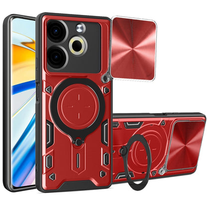 CD Texture Sliding Camshield Magnetic Holder Phone Case, For Tecno Pova 8 5G, For Tecno Spark 50 5G, For Tecno Spark 50 4G, For Tecno Camon 50 Pro 4G, For Tecno Pova 6 Neo 4G, For Tecno Pova 6 4G, For Tecno Camon 30 Pro 5G, For Tecno Camon 30 4G / 5G  ...