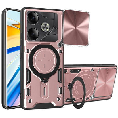 CD Texture Sliding Camshield Magnetic Holder Phone Case, For Tecno Pova 8 5G, For Tecno Spark 50 5G, For Tecno Spark 50 4G, For Tecno Camon 50 Pro 4G, For Tecno Pova 6 Neo 4G, For Tecno Pova 6 4G, For Tecno Camon 30 Pro 5G, For Tecno Camon 30 4G / 5G  ...