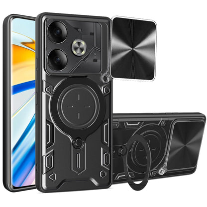 CD Texture Sliding Camshield Magnetic Holder Phone Case, For Tecno Pova 8 5G, For Tecno Spark 50 5G, For Tecno Spark 50 4G, For Tecno Camon 50 Pro 4G, For Tecno Pova 6 Neo 4G, For Tecno Pova 6 4G, For Tecno Camon 30 Pro 5G, For Tecno Camon 30 4G / 5G  ...