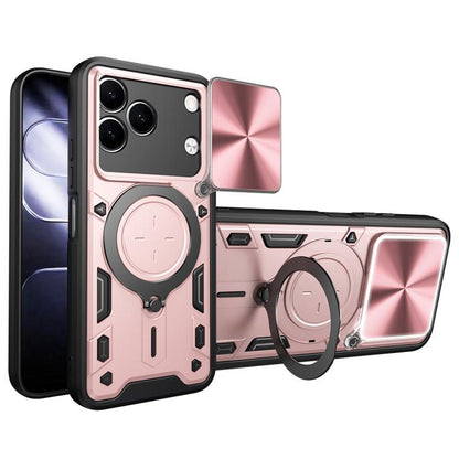 CD Texture Sliding Camshield Magnetic Holder Phone Case, For Tecno Pova 8 5G, For Tecno Spark 50 5G, For Tecno Spark 50 4G, For Tecno Camon 50 Pro 4G, For Tecno Pova 6 Neo 4G, For Tecno Pova 6 4G, For Tecno Camon 30 Pro 5G, For Tecno Camon 30 4G / 5G  ...