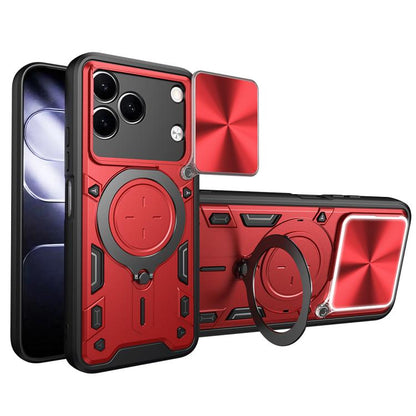 CD Texture Sliding Camshield Magnetic Holder Phone Case, For Tecno Pova 8 5G, For Tecno Spark 50 5G, For Tecno Spark 50 4G, For Tecno Camon 50 Pro 4G, For Tecno Pova 6 Neo 4G, For Tecno Pova 6 4G, For Tecno Camon 30 Pro 5G, For Tecno Camon 30 4G / 5G  ...