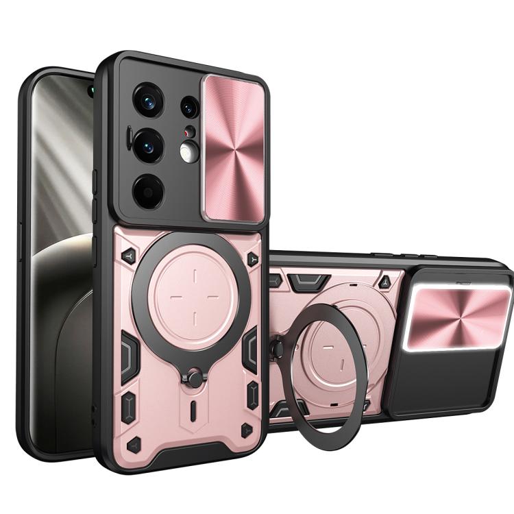 CD Texture Sliding Camshield Magnetic Holder Phone Case, For Tecno Pova 8 5G, For Tecno Spark 50 5G, For Tecno Spark 50 4G, For Tecno Camon 50 Pro 4G, For Tecno Pova 6 Neo 4G, For Tecno Pova 6 4G, For Tecno Camon 30 Pro 5G, For Tecno Camon 30 4G / 5G  ...