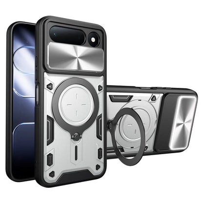 CD Texture Sliding Camshield Magnetic Holder Phone Case, For Tecno Pova 8 5G, For Tecno Spark 50 5G, For Tecno Spark 50 4G, For Tecno Camon 50 Pro 4G, For Tecno Pova 6 Neo 4G, For Tecno Pova 6 4G, For Tecno Camon 30 Pro 5G, For Tecno Camon 30 4G / 5G  ...