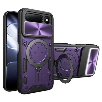 CD Texture Sliding Camshield Magnetic Holder Phone Case, For Tecno Pova 8 5G, For Tecno Spark 50 5G, For Tecno Spark 50 4G, For Tecno Camon 50 Pro 4G, For Tecno Pova 6 Neo 4G, For Tecno Pova 6 4G, For Tecno Camon 30 Pro 5G, For Tecno Camon 30 4G / 5G  ...