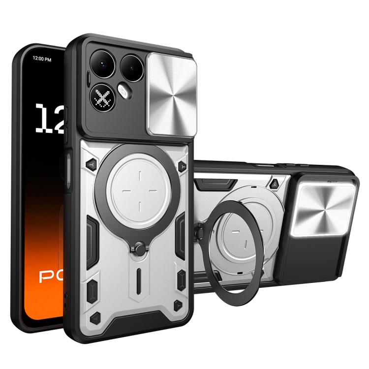 CD Texture Sliding Camshield Magnetic Holder Phone Case, For Tecno Pova 8 5G, For Tecno Spark 50 5G, For Tecno Spark 50 4G, For Tecno Camon 50 Pro 4G, For Tecno Pova 6 Neo 4G, For Tecno Pova 6 4G, For Tecno Camon 30 Pro 5G, For Tecno Camon 30 4G / 5G  ...