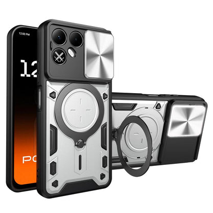 CD Texture Sliding Camshield Magnetic Holder Phone Case, For Tecno Pova 8 5G, For Tecno Spark 50 5G, For Tecno Spark 50 4G, For Tecno Camon 50 Pro 4G, For Tecno Pova 6 Neo 4G, For Tecno Pova 6 4G, For Tecno Camon 30 Pro 5G, For Tecno Camon 30 4G / 5G  ...