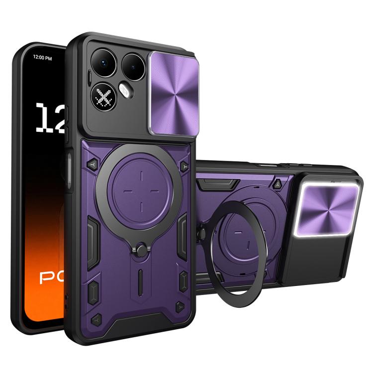 CD Texture Sliding Camshield Magnetic Holder Phone Case, For Tecno Pova 8 5G, For Tecno Spark 50 5G, For Tecno Spark 50 4G, For Tecno Camon 50 Pro 4G, For Tecno Pova 6 Neo 4G, For Tecno Pova 6 4G, For Tecno Camon 30 Pro 5G, For Tecno Camon 30 4G / 5G  ...