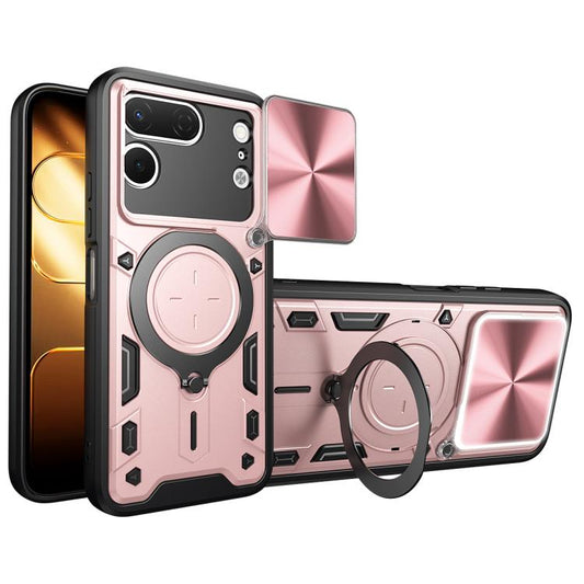 CD Texture Sliding Camshield Magnetic Holder Phone Case, For Tecno Spark 50 Pro, For Tecno Pova 8 5G, For Tecno Spark 50 5G, For Tecno Spark 50 4G, For Tecno Camon 50 Pro 4G, For Tecno Pova 6 Neo 4G, For Tecno Pova 6 4G, For Tecno Camon 30 Pro 5G      ...