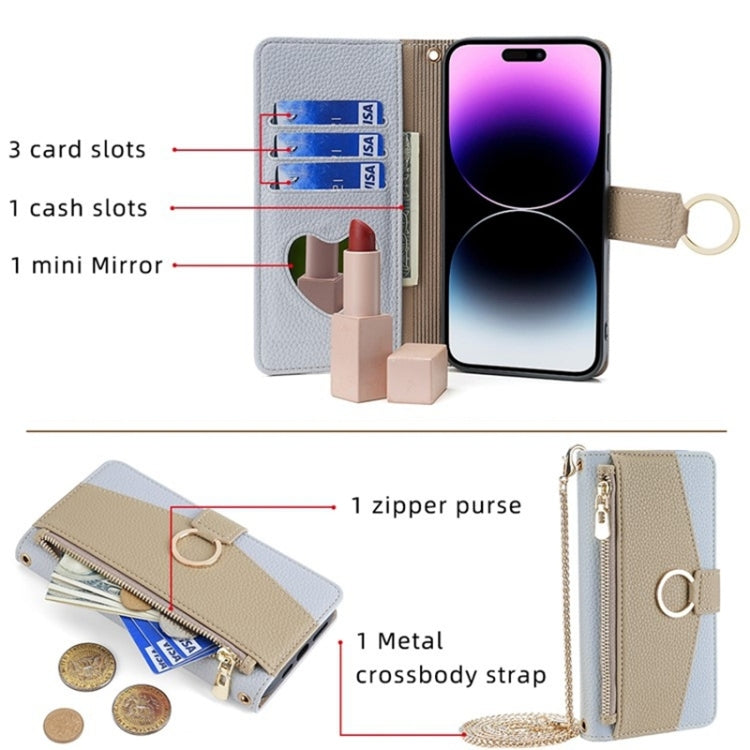Crossbody Litchi Texture Leather Phone Case, For Tecno Camon 18 / 18 P