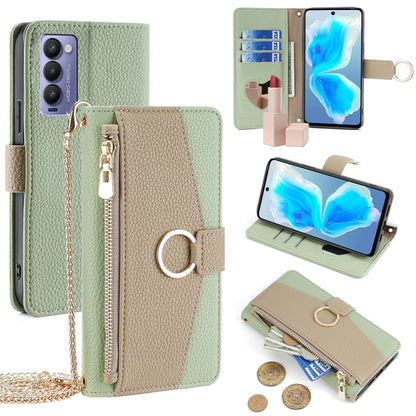 Crossbody Litchi Texture Leather Phone Case, For Tecno Camon 18 / 18 P