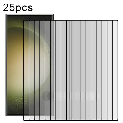 25pcs Full Glue Screen Tempered Glass Film, Support Fingerprint Unlocking, For Samsung Galaxy S25 Edge 5G, For Samsung Galaxy S25 5G, For Samsung Galaxy S25+ 5G, For Samsung Galaxy S25 Ultra 5G, For Samsung Galaxy S24 Ultra 5G, For Samsung Galaxy S24+ ...