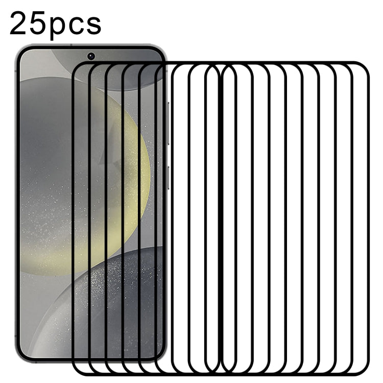 25pcs Full Glue Screen Tempered Glass Film, Support Fingerprint Unlocking, For Samsung Galaxy S25 Edge 5G, For Samsung Galaxy S25 5G, For Samsung Galaxy S25+ 5G, For Samsung Galaxy S25 Ultra 5G, For Samsung Galaxy S24 Ultra 5G, For Samsung Galaxy S24+ ...