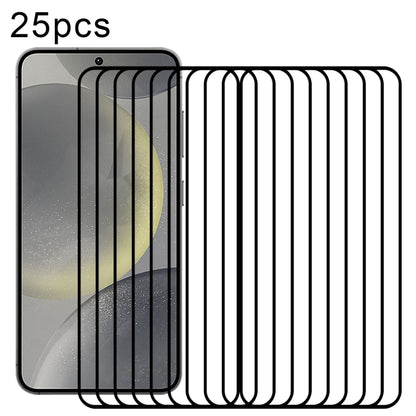 25pcs Full Glue Screen Tempered Glass Film, Support Fingerprint Unlocking, For Samsung Galaxy S25 Edge 5G, For Samsung Galaxy S25 5G, For Samsung Galaxy S25+ 5G, For Samsung Galaxy S25 Ultra 5G, For Samsung Galaxy S24 Ultra 5G, For Samsung Galaxy S24+ ...