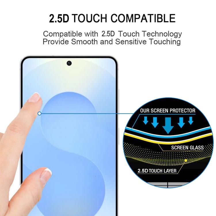 25pcs Full Glue Screen Tempered Glass Film, Support Fingerprint Unlocking, For Samsung Galaxy S26+ 5G, For Samsung Galaxy S26 Ultra 5G, For Samsung Galaxy S26 5G, For Samsung Galaxy S25 Edge 5G, For Samsung Galaxy S25 5G, For Samsung Galaxy S25+ 5G    ...