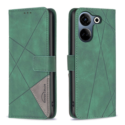 Magnetic Buckle Rhombus Texture Leather Phone Case, For Tecno Spark 30C, For Tecno Spark Go 1 / Pop 9, For Tecno Spark 20 Pro 5G, For Tecno Pova 6 Neo, For Tecno Pova 6/6 Pro 5G, For Tecno Camon 30 Premier 5G, For Tecno Spark 20 Pro                    ...