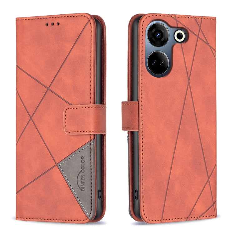 Magnetic Buckle Rhombus Texture Leather Phone Case, For Tecno Spark 30C, For Tecno Spark Go 1 / Pop 9, For Tecno Spark 20 Pro 5G, For Tecno Pova 6 Neo, For Tecno Pova 6/6 Pro 5G, For Tecno Camon 30 Premier 5G, For Tecno Spark 20 Pro                    ...