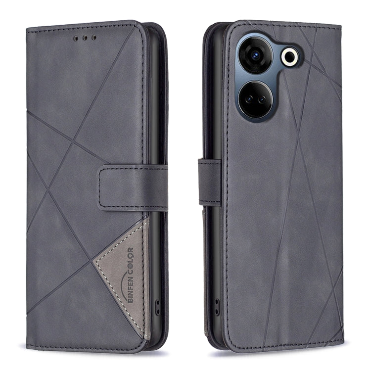 Magnetic Buckle Rhombus Texture Leather Phone Case, For Tecno Spark 30C, For Tecno Spark Go 1 / Pop 9, For Tecno Spark 20 Pro 5G, For Tecno Pova 6 Neo, For Tecno Pova 6/6 Pro 5G, For Tecno Camon 30 Premier 5G, For Tecno Spark 20 Pro                    ...