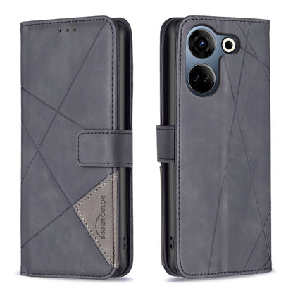 Magnetic Buckle Rhombus Texture Leather Phone Case, For Tecno Spark 30C, For Tecno Spark Go 1 / Pop 9, For Tecno Spark 20 Pro 5G, For Tecno Pova 6 Neo, For Tecno Pova 6/6 Pro 5G, For Tecno Camon 30 Premier 5G, For Tecno Spark 20 Pro                    ...
