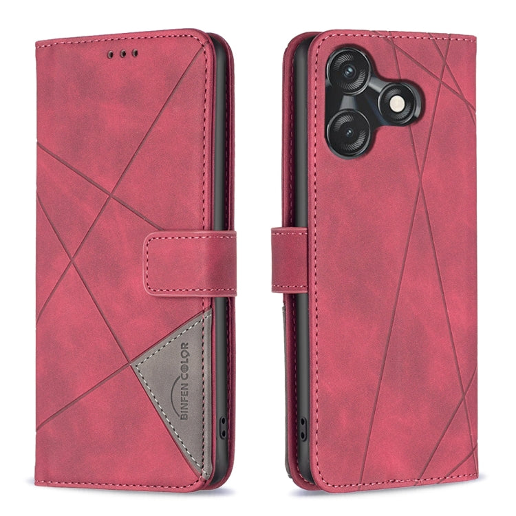 Magnetic Buckle Rhombus Texture Leather Phone Case, For Tecno Spark 30C, For Tecno Spark Go 1 / Pop 9, For Tecno Spark 20 Pro 5G, For Tecno Pova 6 Neo, For Tecno Pova 6/6 Pro 5G, For Tecno Camon 30 Premier 5G, For Tecno Spark 20 Pro                    ...