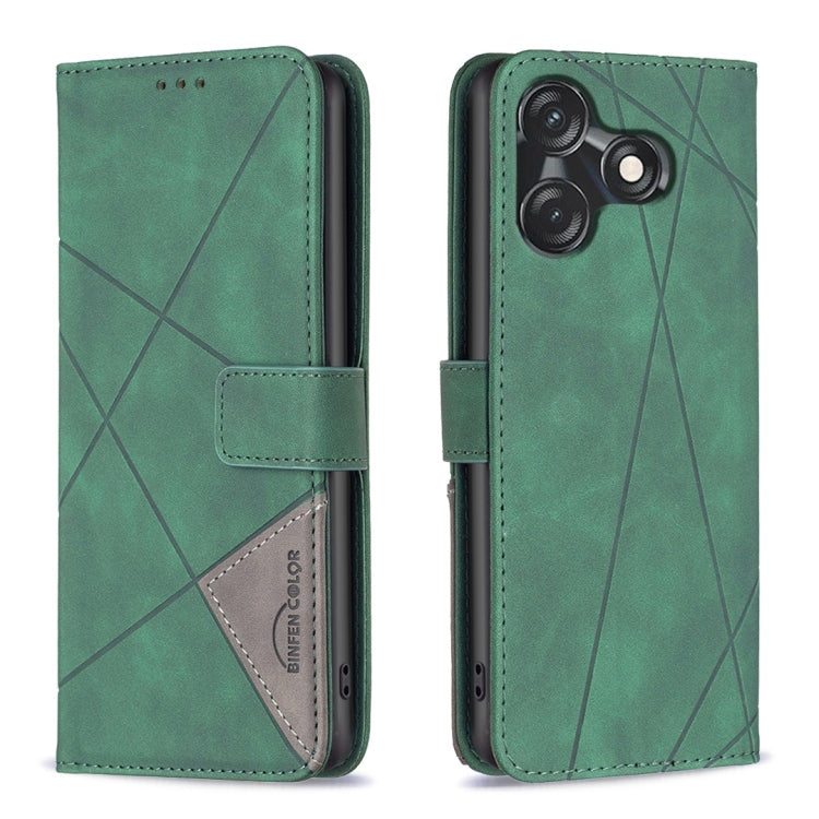 Magnetic Buckle Rhombus Texture Leather Phone Case, For Tecno Spark 30C, For Tecno Spark Go 1 / Pop 9, For Tecno Spark 20 Pro 5G, For Tecno Pova 6 Neo, For Tecno Pova 6/6 Pro 5G, For Tecno Camon 30 Premier 5G, For Tecno Spark 20 Pro                    ...