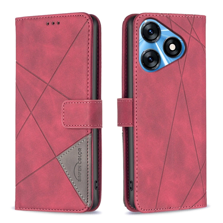 Magnetic Buckle Rhombus Texture Leather Phone Case, For Tecno Spark 10 4G, For Tecno Spark Go 2023/Pop 7 Pro, For Tecno Spark 10 Pro