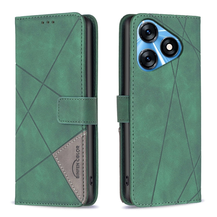 Magnetic Buckle Rhombus Texture Leather Phone Case, For Tecno Spark 10 4G, For Tecno Spark Go 2023/Pop 7 Pro, For Tecno Spark 10 Pro