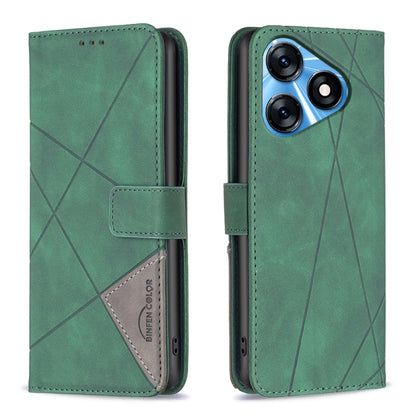 Magnetic Buckle Rhombus Texture Leather Phone Case, For Tecno Spark 10 4G, For Tecno Spark Go 2023/Pop 7 Pro, For Tecno Spark 10 Pro