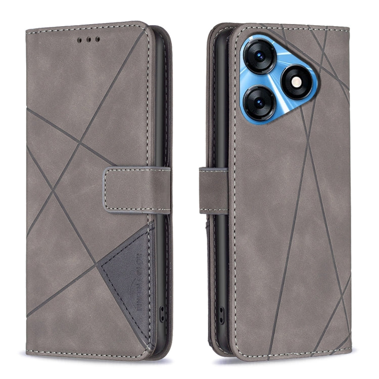Magnetic Buckle Rhombus Texture Leather Phone Case, For Tecno Spark 10 4G, For Tecno Spark Go 2023/Pop 7 Pro, For Tecno Spark 10 Pro