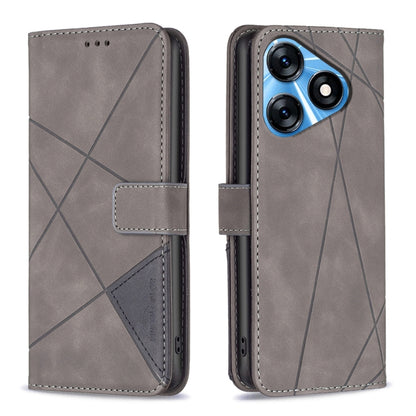 Magnetic Buckle Rhombus Texture Leather Phone Case, For Tecno Spark 10 4G, For Tecno Spark Go 2023/Pop 7 Pro, For Tecno Spark 10 Pro