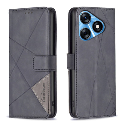 Magnetic Buckle Rhombus Texture Leather Phone Case, For Tecno Spark 10 4G, For Tecno Spark Go 2023/Pop 7 Pro, For Tecno Spark 10 Pro