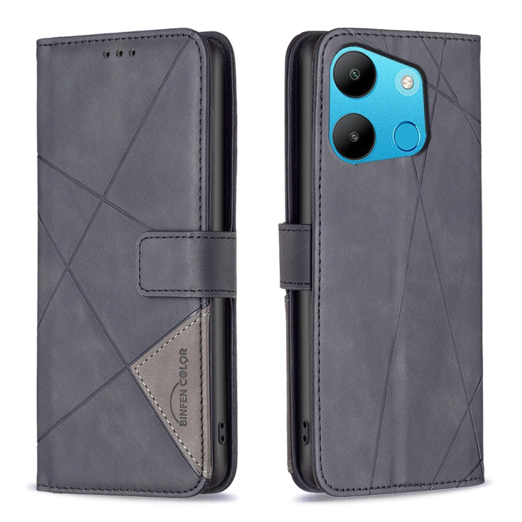 Magnetic Buckle Rhombus Texture Leather Phone Case, For Tecno Spark 10 4G, For Tecno Spark Go 2023/Pop 7 Pro, For Tecno Spark 10 Pro