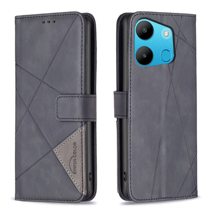 Magnetic Buckle Rhombus Texture Leather Phone Case, For Tecno Spark 10 4G, For Tecno Spark Go 2023/Pop 7 Pro, For Tecno Spark 10 Pro