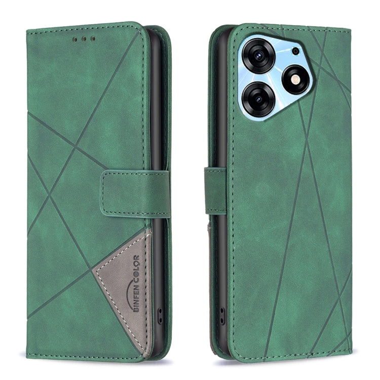 Magnetic Buckle Rhombus Texture Leather Phone Case, For Tecno Spark 10 4G, For Tecno Spark Go 2023/Pop 7 Pro, For Tecno Spark 10 Pro