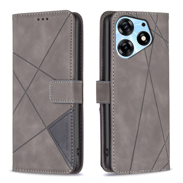 Magnetic Buckle Rhombus Texture Leather Phone Case, For Tecno Spark 10 4G, For Tecno Spark Go 2023/Pop 7 Pro, For Tecno Spark 10 Pro