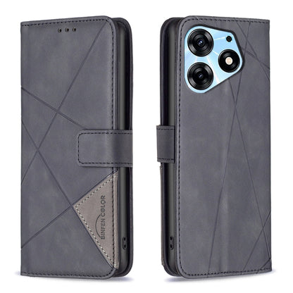 Magnetic Buckle Rhombus Texture Leather Phone Case, For Tecno Spark 10 4G, For Tecno Spark Go 2023/Pop 7 Pro, For Tecno Spark 10 Pro