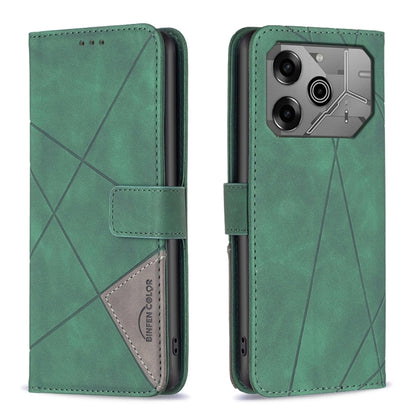 Magnetic Buckle Rhombus Texture Leather Phone Case, For Tecno Spark 30C, For Tecno Spark Go 1 / Pop 9, For Tecno Spark 20 Pro 5G, For Tecno Pova 6 Neo, For Tecno Pova 6/6 Pro 5G, For Tecno Camon 30 Premier 5G, For Tecno Spark 20 Pro                    ...