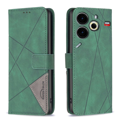 Magnetic Buckle Rhombus Texture Leather Phone Case, For Tecno Spark 30C, For Tecno Spark Go 1 / Pop 9, For Tecno Spark 20 Pro 5G, For Tecno Pova 6 Neo, For Tecno Pova 6/6 Pro 5G, For Tecno Camon 30 Premier 5G, For Tecno Spark 20 Pro                    ...
