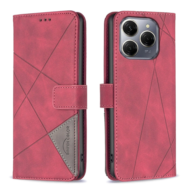 Magnetic Buckle Rhombus Texture Leather Phone Case, For Tecno Spark 30C, For Tecno Spark Go 1 / Pop 9, For Tecno Spark 20 Pro 5G, For Tecno Pova 6 Neo, For Tecno Pova 6/6 Pro 5G, For Tecno Camon 30 Premier 5G, For Tecno Spark 20 Pro                    ...