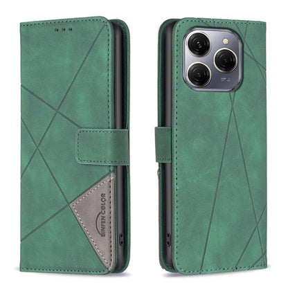 Magnetic Buckle Rhombus Texture Leather Phone Case, For Tecno Spark 30C, For Tecno Spark Go 1 / Pop 9, For Tecno Spark 20 Pro 5G, For Tecno Pova 6 Neo, For Tecno Pova 6/6 Pro 5G, For Tecno Camon 30 Premier 5G, For Tecno Spark 20 Pro                    ...