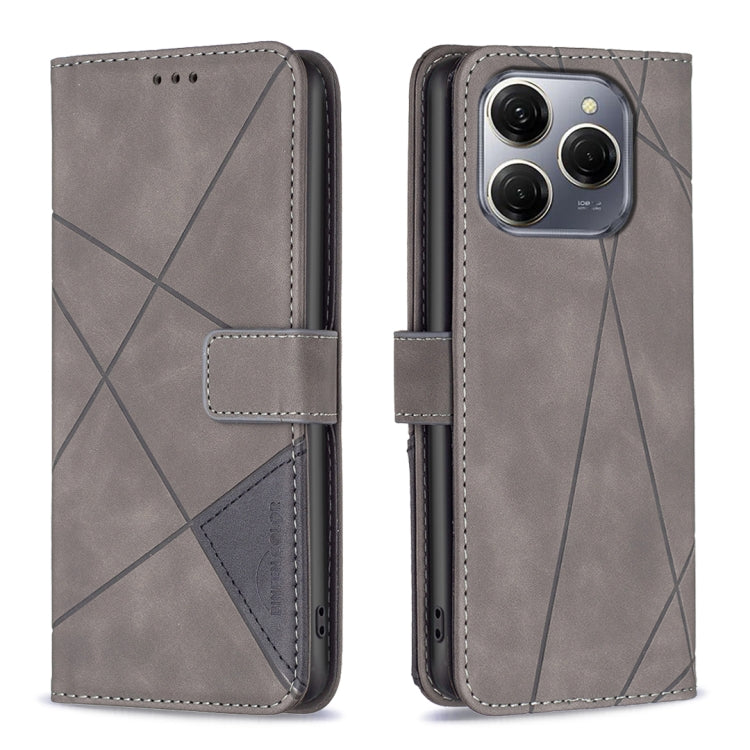 Magnetic Buckle Rhombus Texture Leather Phone Case, For Tecno Spark 30C, For Tecno Spark Go 1 / Pop 9, For Tecno Spark 20 Pro 5G, For Tecno Pova 6 Neo, For Tecno Pova 6/6 Pro 5G, For Tecno Camon 30 Premier 5G, For Tecno Spark 20 Pro                    ...