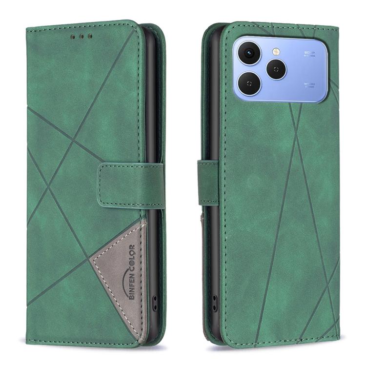 Magnetic Buckle Rhombus Texture Leather Phone Case, For Tecno Pova Curve 2 5G, For Tecno Spark 50 4G, For Tecno Camon 50 Pro 4G, For Tecno Camon 50 4G, For Tecno Spark Go 3, For Tecno Pova 7 Pro 5G, For Tecno Spark 40 Pro 4G, For Tecno Spark 40 4G     ...