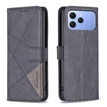 Magnetic Buckle Rhombus Texture Leather Phone Case, For Tecno Pova Curve 2 5G, For Tecno Spark 50 4G, For Tecno Camon 50 Pro 4G, For Tecno Camon 50 4G, For Tecno Spark Go 3, For Tecno Pova 7 Pro 5G, For Tecno Spark 40 Pro 4G, For Tecno Spark 40 4G     ...