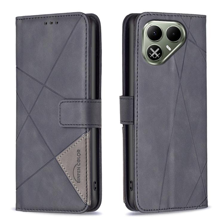 Magnetic Buckle Rhombus Texture Leather Phone Case, For Tecno Pova 8 5G, For Tecno Pova Curve 2 5G, For Tecno Spark 50 4G, For Tecno Camon 50 Pro 4G, For Tecno Camon 50 4G, For Tecno Spark Go 3, For Tecno Pova 7 Pro 5G, For Tecno Spark 40 Pro 4G       ...