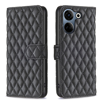 Diamond Lattice Wallet Flip Leather Phone Case, For Tecno Camon 20 Pro 5G, For Tecno Camon 20/Camon 20 Pro 4G, For Tecno Spark 10C, For Tecno Spark 10 4G, For Tecno Spark Go 2023/Pop 7 Pro, For Tecno Spark 10 Pro